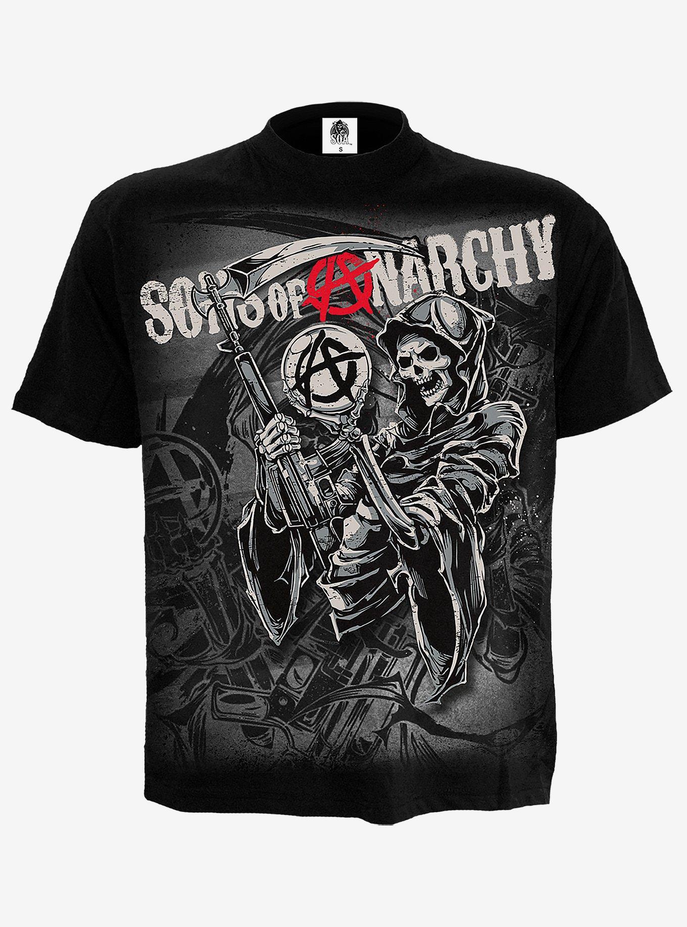 Sons Of Anarchy Reaper Montage T-Shirt, BLACK, hi-res