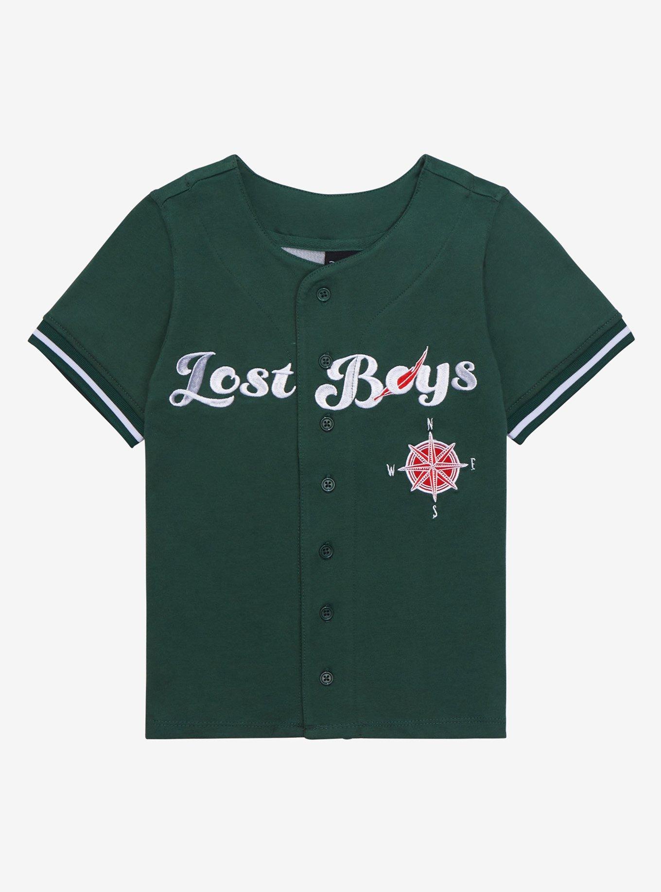 Peter Pan Lost Boys White Green  Disney Baseball Jersey Personalized  Designed & Sold By Marinesmall