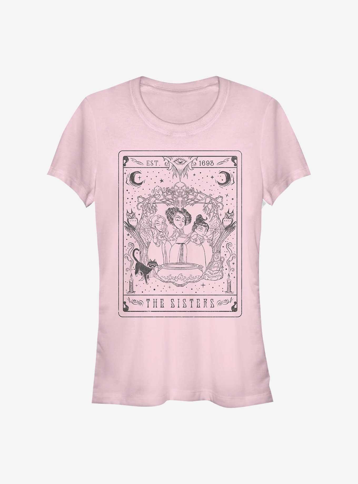 Disney Hocus Pocus The Sisters Tarot Girls T-Shirt, LIGHT PINK, hi-res