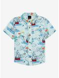 Disney Peter Pan Map Toddler Woven Button-Up - BoxLunch Exclusive, MINT GREEN, hi-res