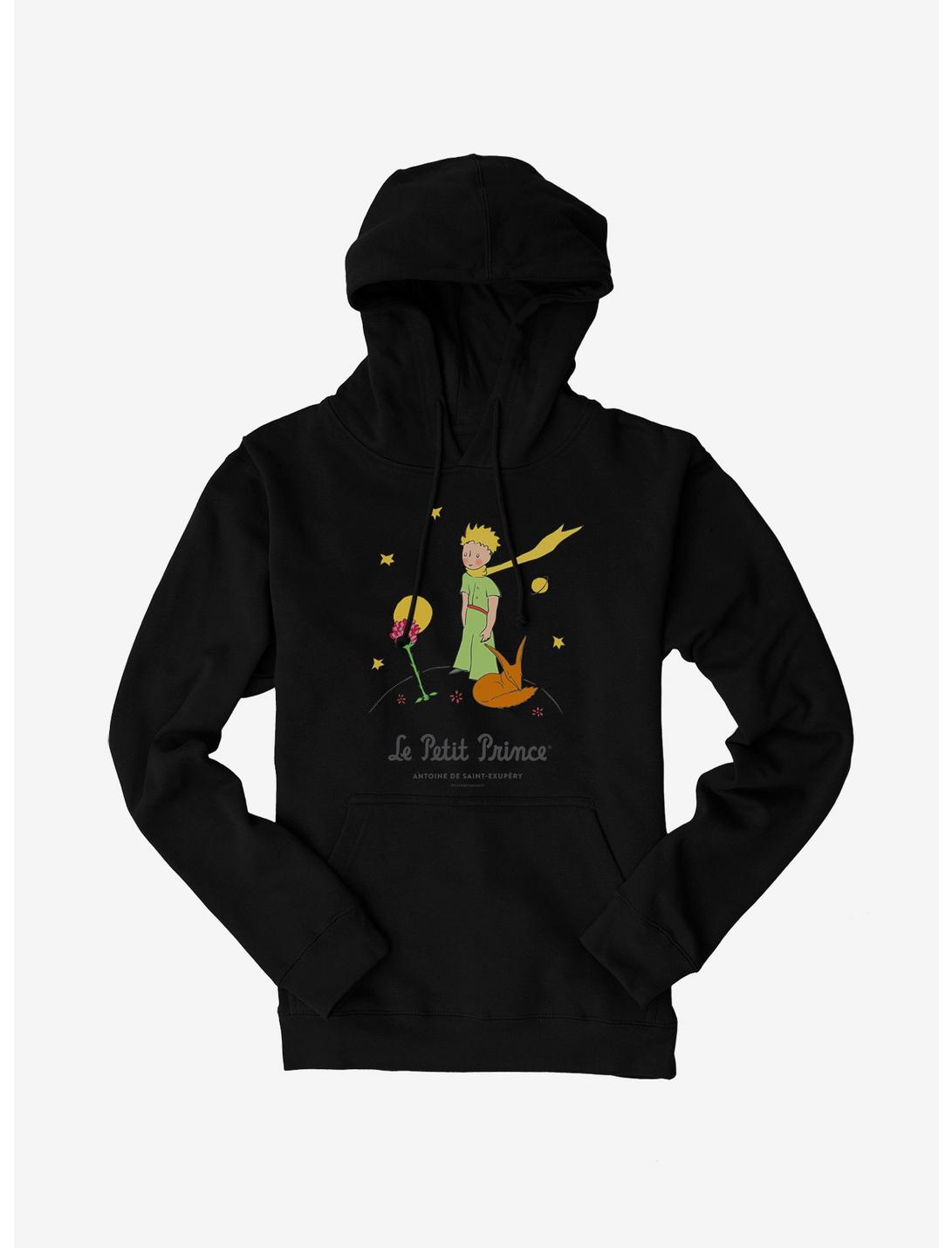 The Little Prince The Fox And Rose Hoodie, BLACK, hi-res