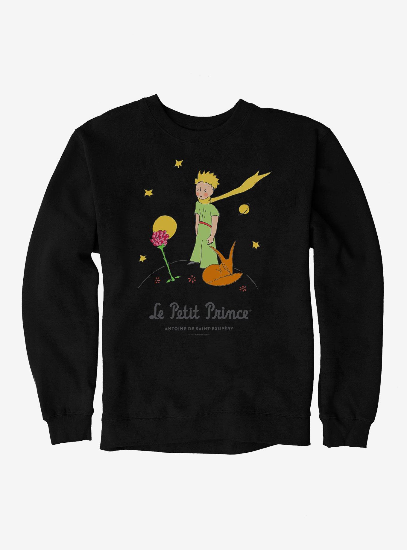 The Little Prince The Fox And Rose Sweatshirt, BLACK, hi-res