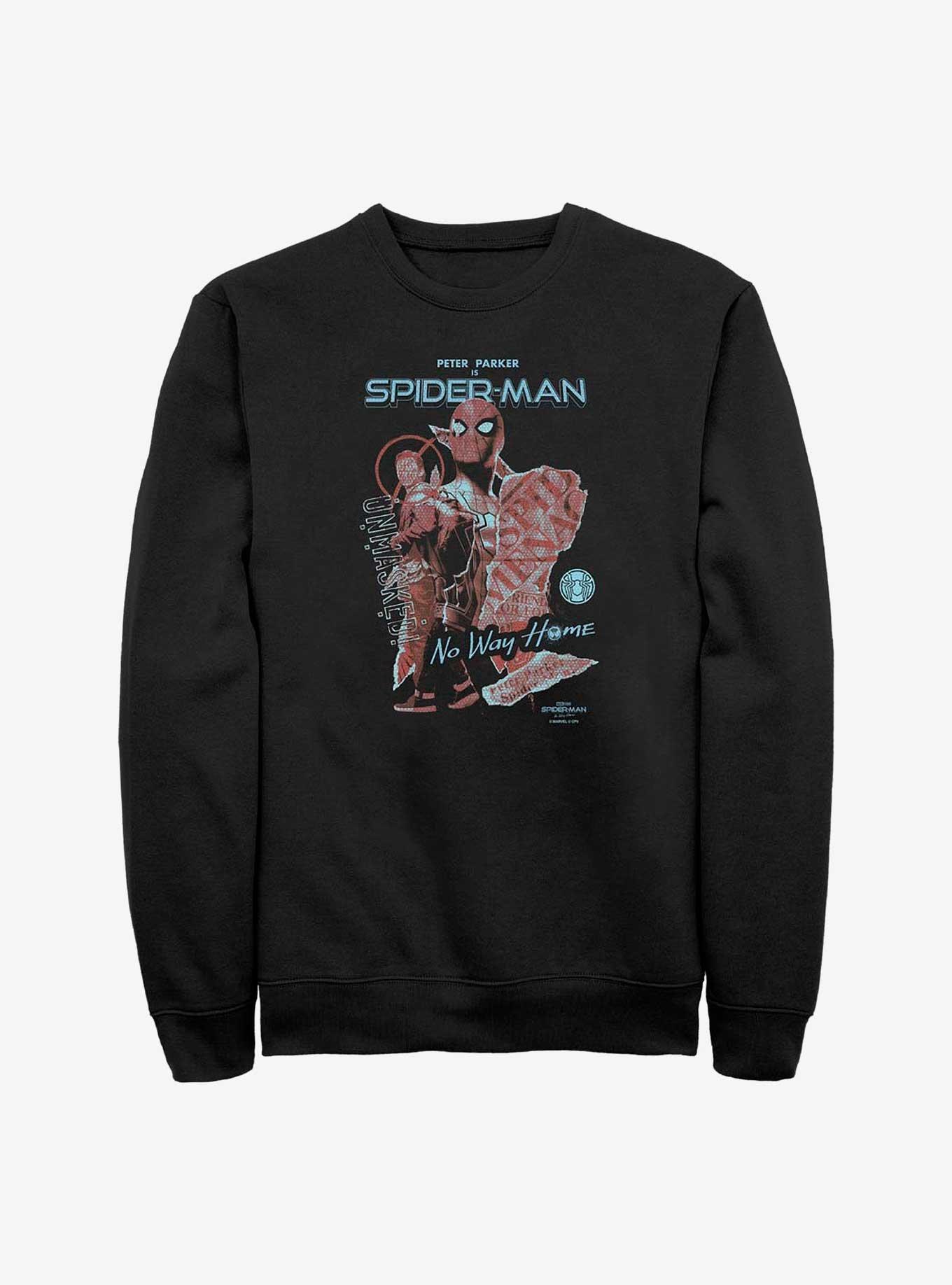 Marvel Spider-Man: No Way Home No Mask Cover Sweatshirt, BLACK, hi-res