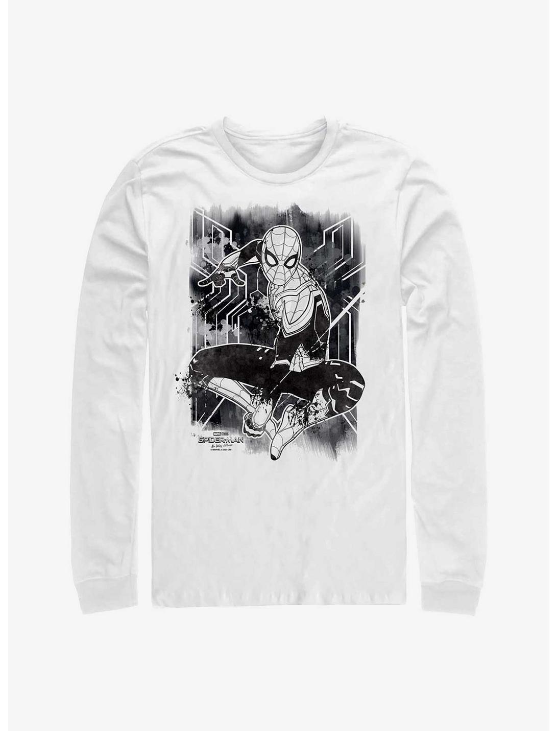 Marvel Spider-Man: No Way Home Spider Inked Long-Sleeve T-Shirt, WHITE, hi-res