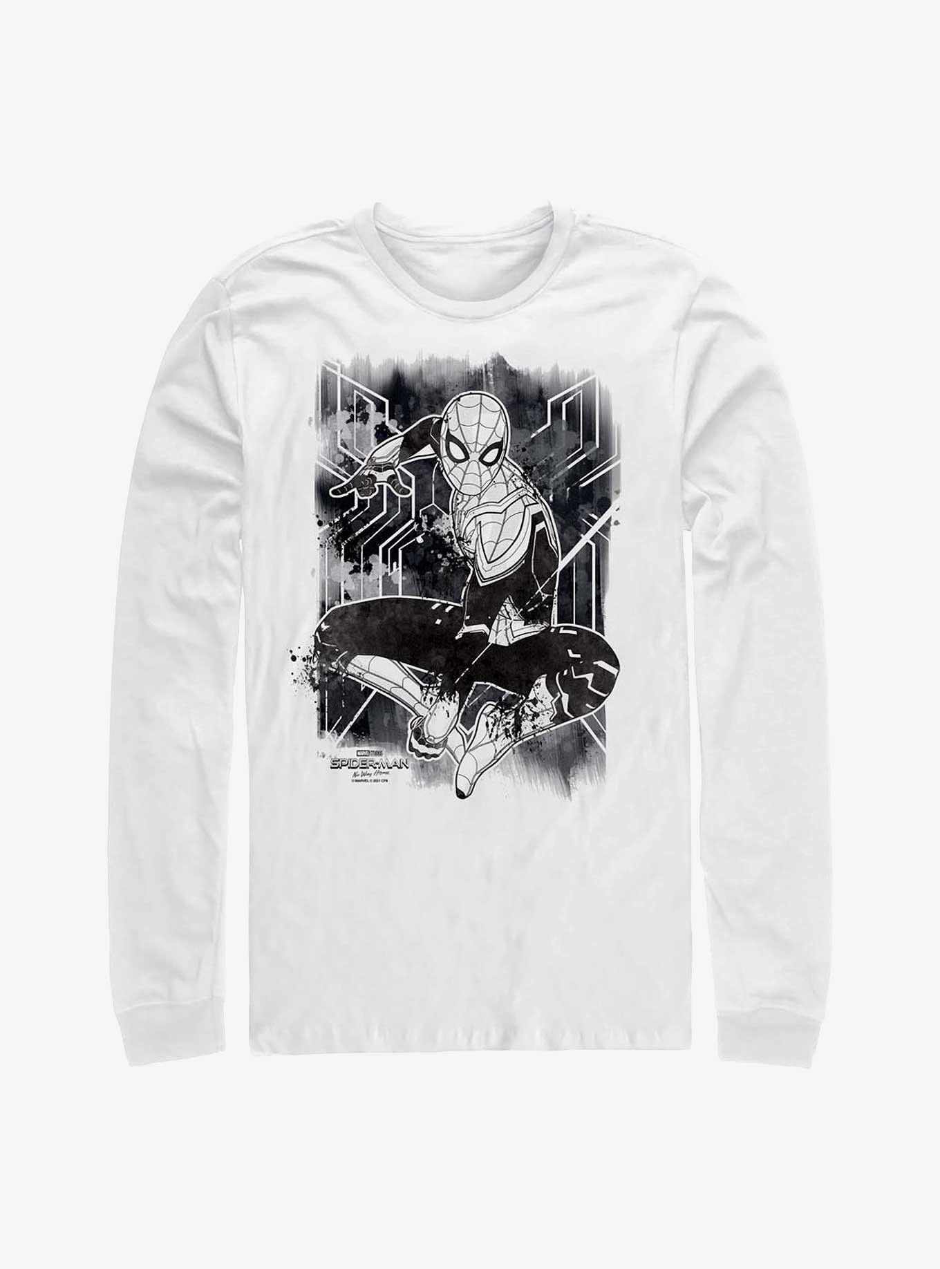 Marvel Spider-Man: No Way Home Spider Inked Long-Sleeve T-Shirt, WHITE, hi-res