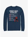 Marvel Spider-Man: No Way Home Spider-Man To Do Long-Sleeve T-Shirt, NAVY, hi-res