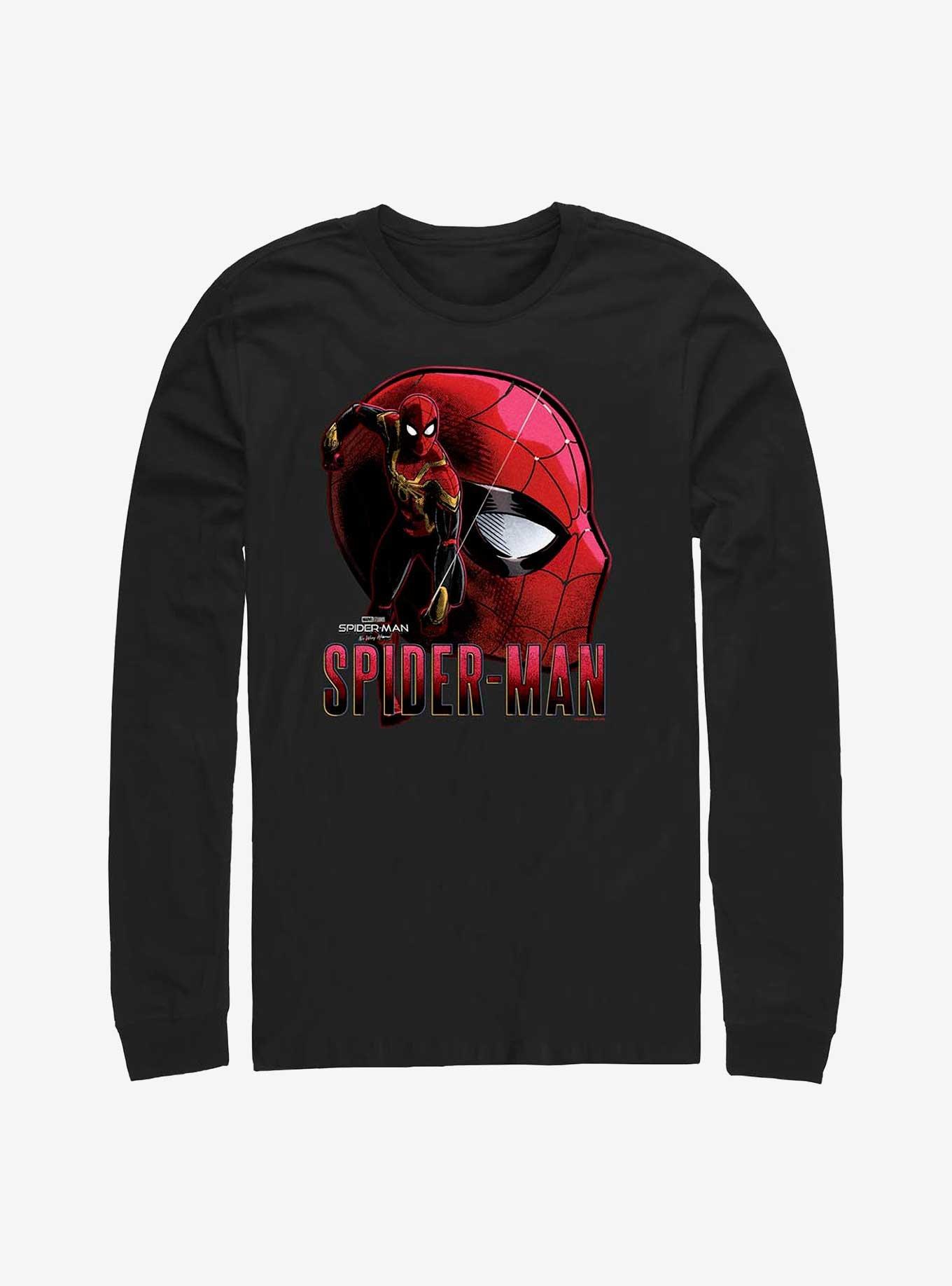 Marvel Spider-Man: No Way Home Spider-Man Profile Long-Sleeve T-Shirt, BLACK, hi-res