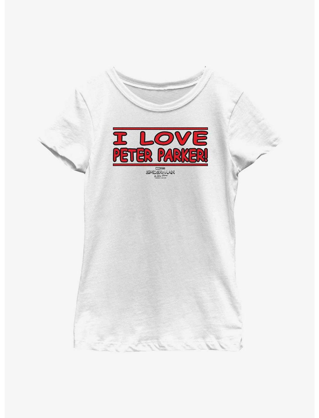 Marvel Spider-Man: No Way Home Love Peter Parker Youth Girls T-Shirt, WHITE, hi-res