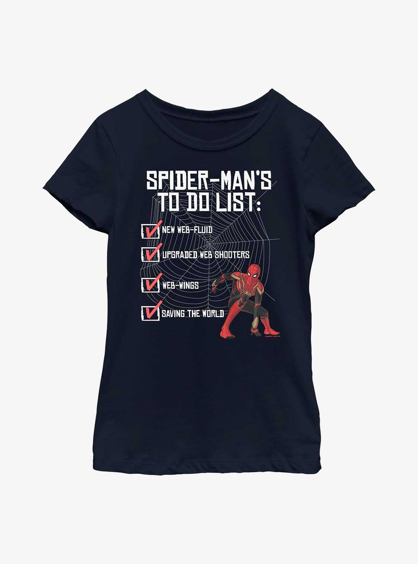 Marvel Spider-Man: No Way Home Spider-Man To Do Youth Girls T-Shirt, NAVY, hi-res