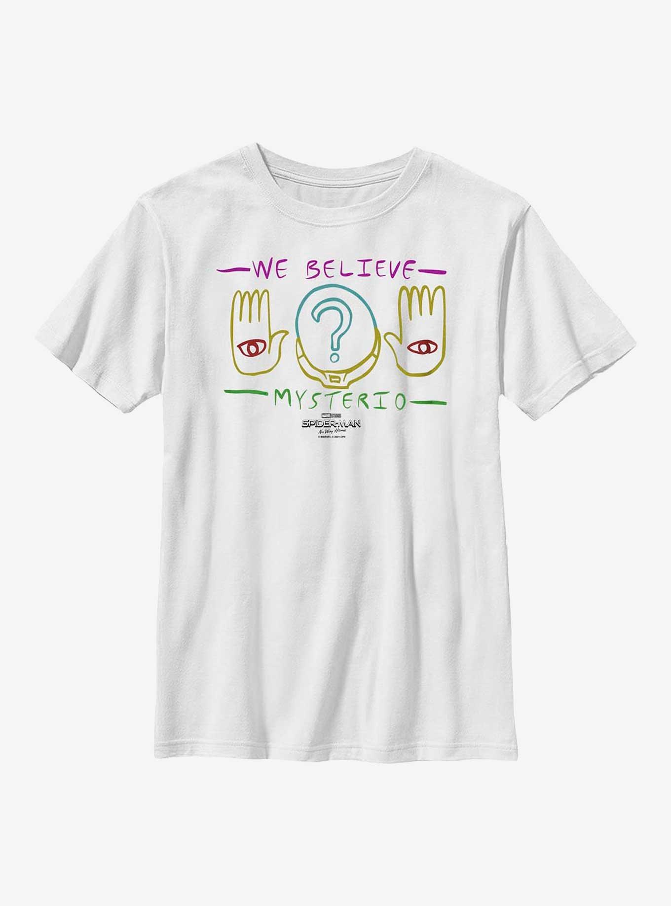 Marvel Spider-Man: No Way Home Believe Mysterio Youth T-Shirt, WHITE, hi-res