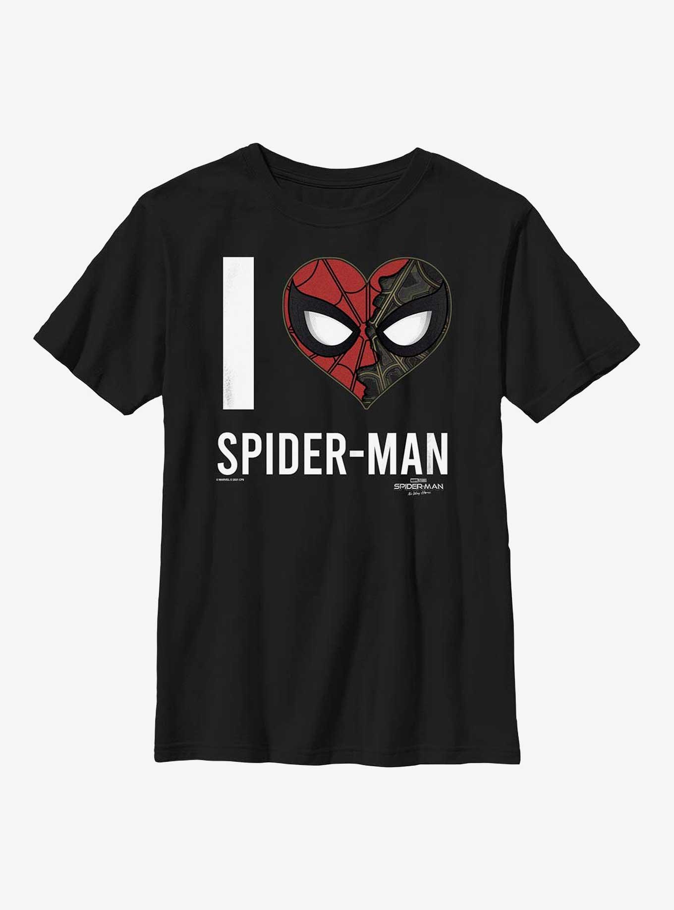 Marvel Spider-Man: No Way Home Heart Spider-Man Youth T-Shirt, BLACK, hi-res