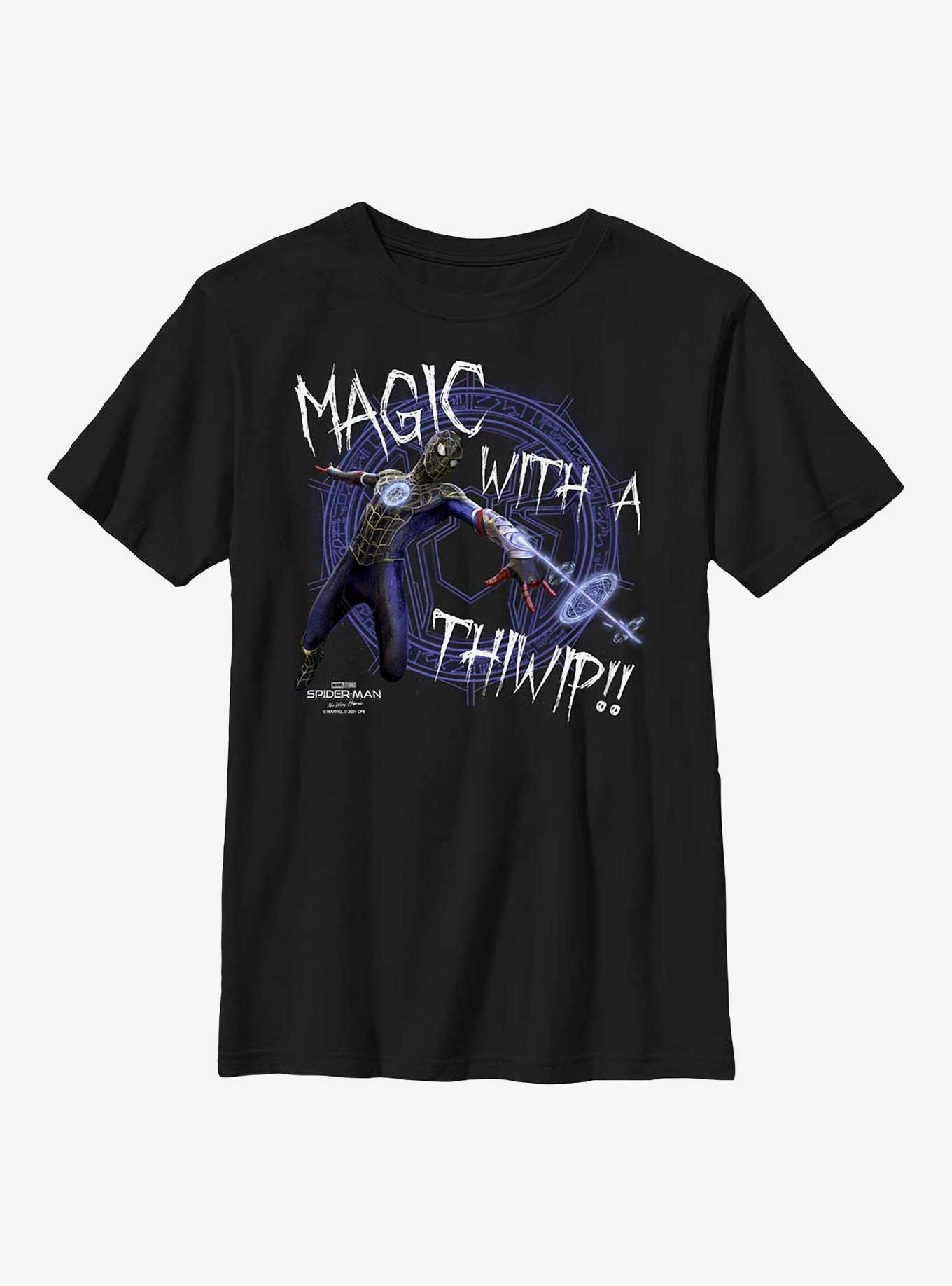 Marvel Spider-Man: No Way Home Magic Thiwip Youth T-Shirt, BLACK, hi-res