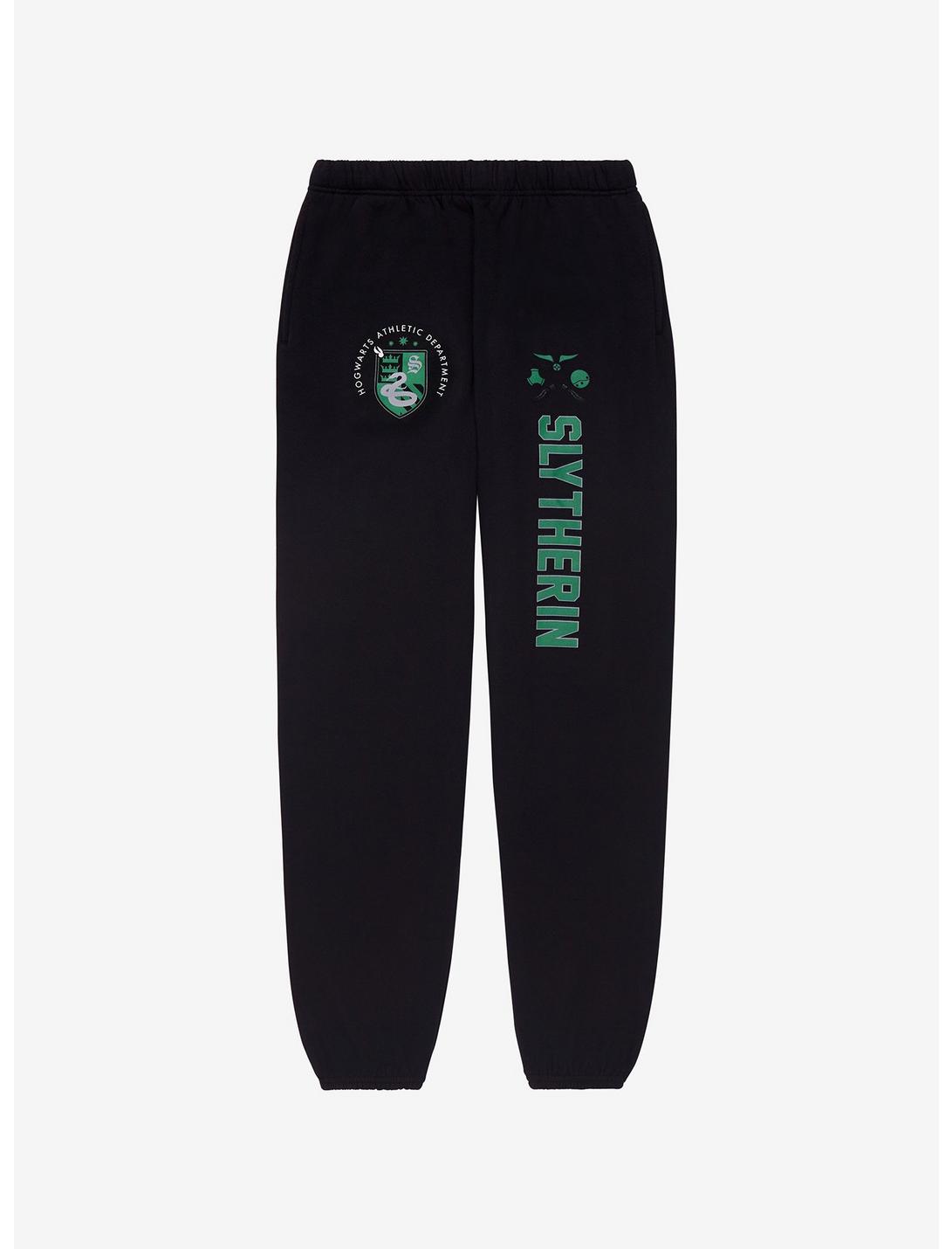 Harry Potter Slytherin Collegiate Joggers - BoxLunch Exclusive, BLACK, hi-res