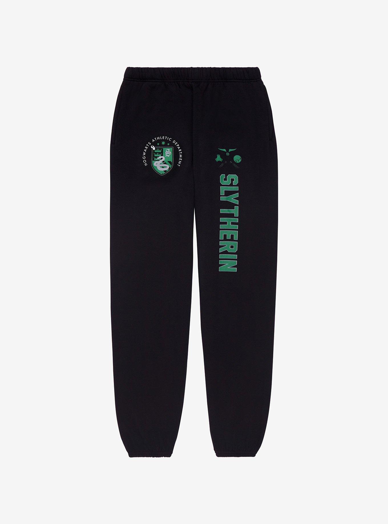 Harry Potter Slytherin Collegiate Joggers - BoxLunch Exclusive, BLACK, hi-res