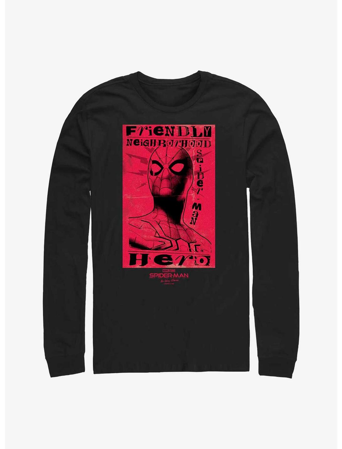 Marvel Spider-Man: No Way Home Friendly Hero Long-Sleeve T-Shirt, BLACK, hi-res