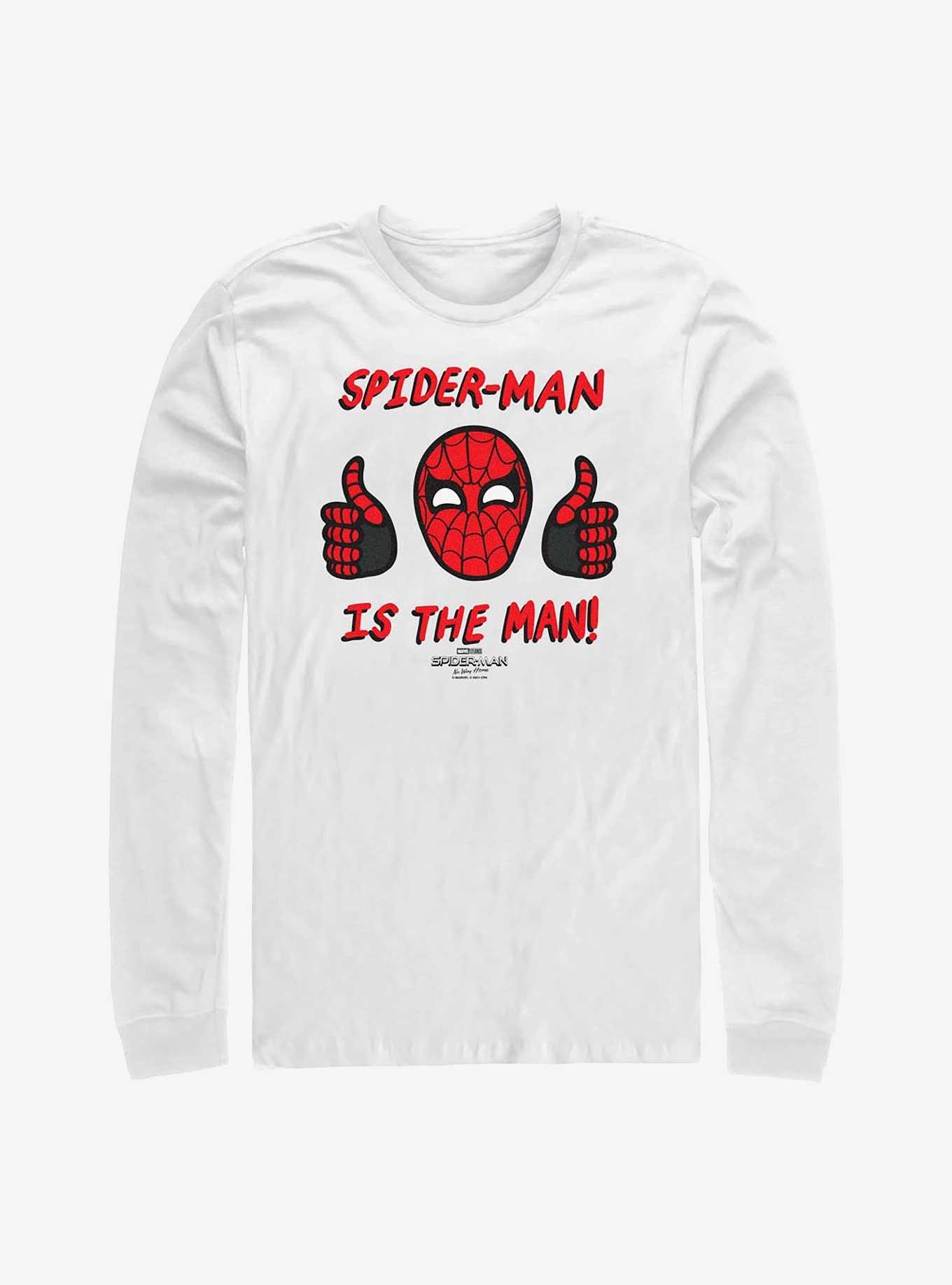 Marvel Spider-Man: No Way Home Spidey The Man Long-Sleeve T-Shirt, WHITE, hi-res