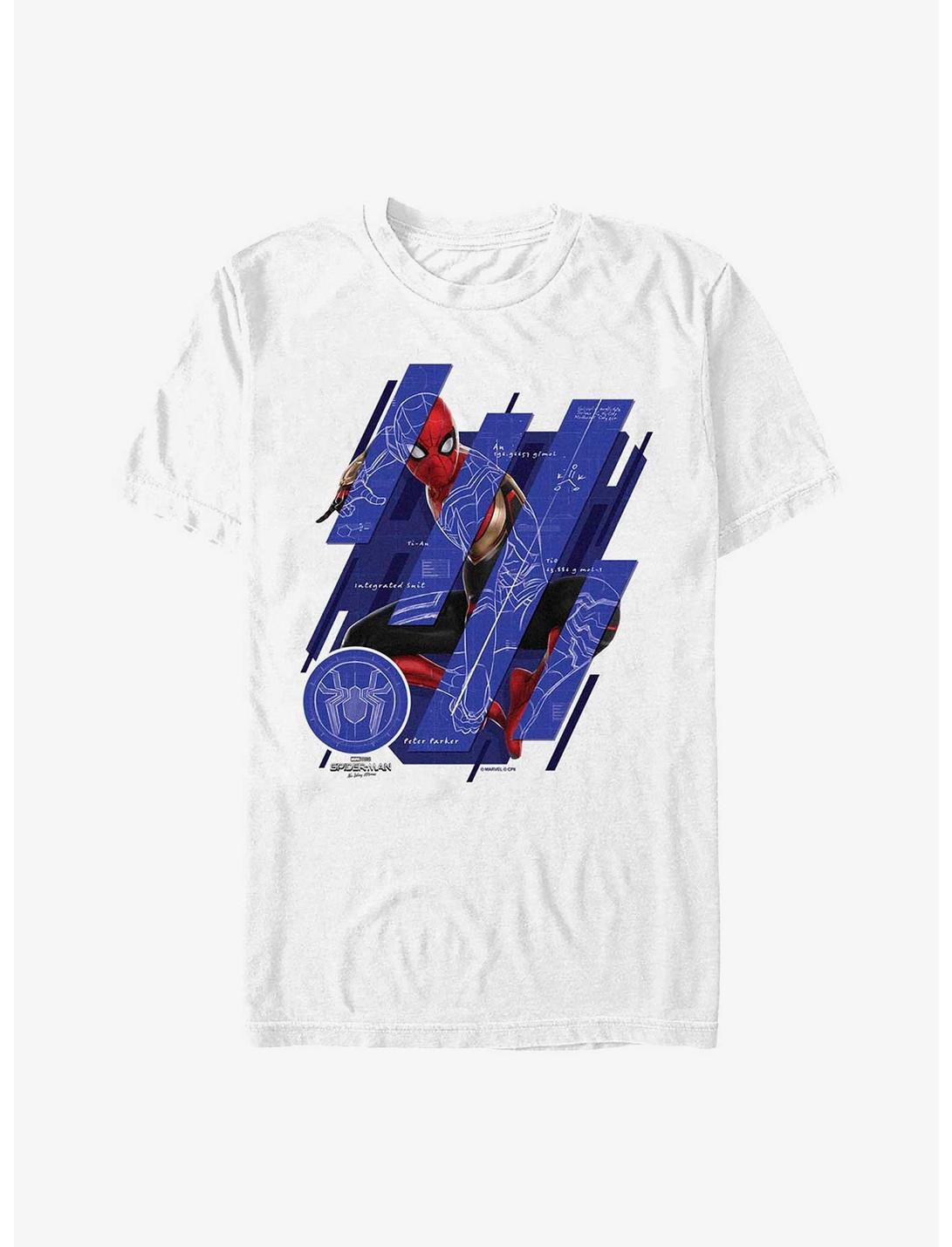 Marvel Spider-Man: No Way Home Schematic Panels T-Shirt, WHITE, hi-res