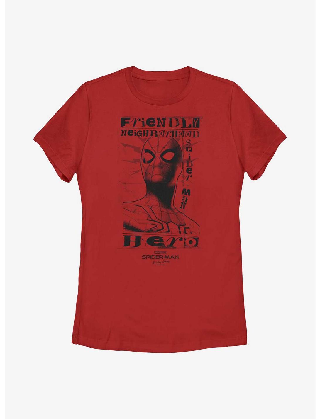 Marvel Spider-Man: No Way Home Friendly Hero Womens T-Shirt, RED, hi-res