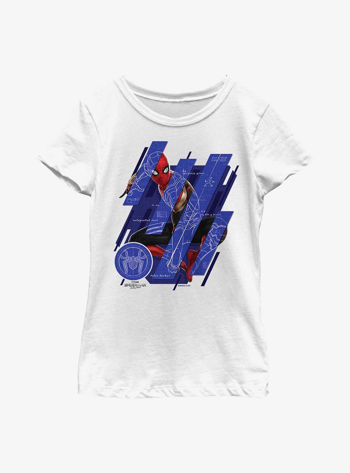 Marvel Spider-Man: No Way Home Schematic Panels Youth Girls T-Shirt, , hi-res