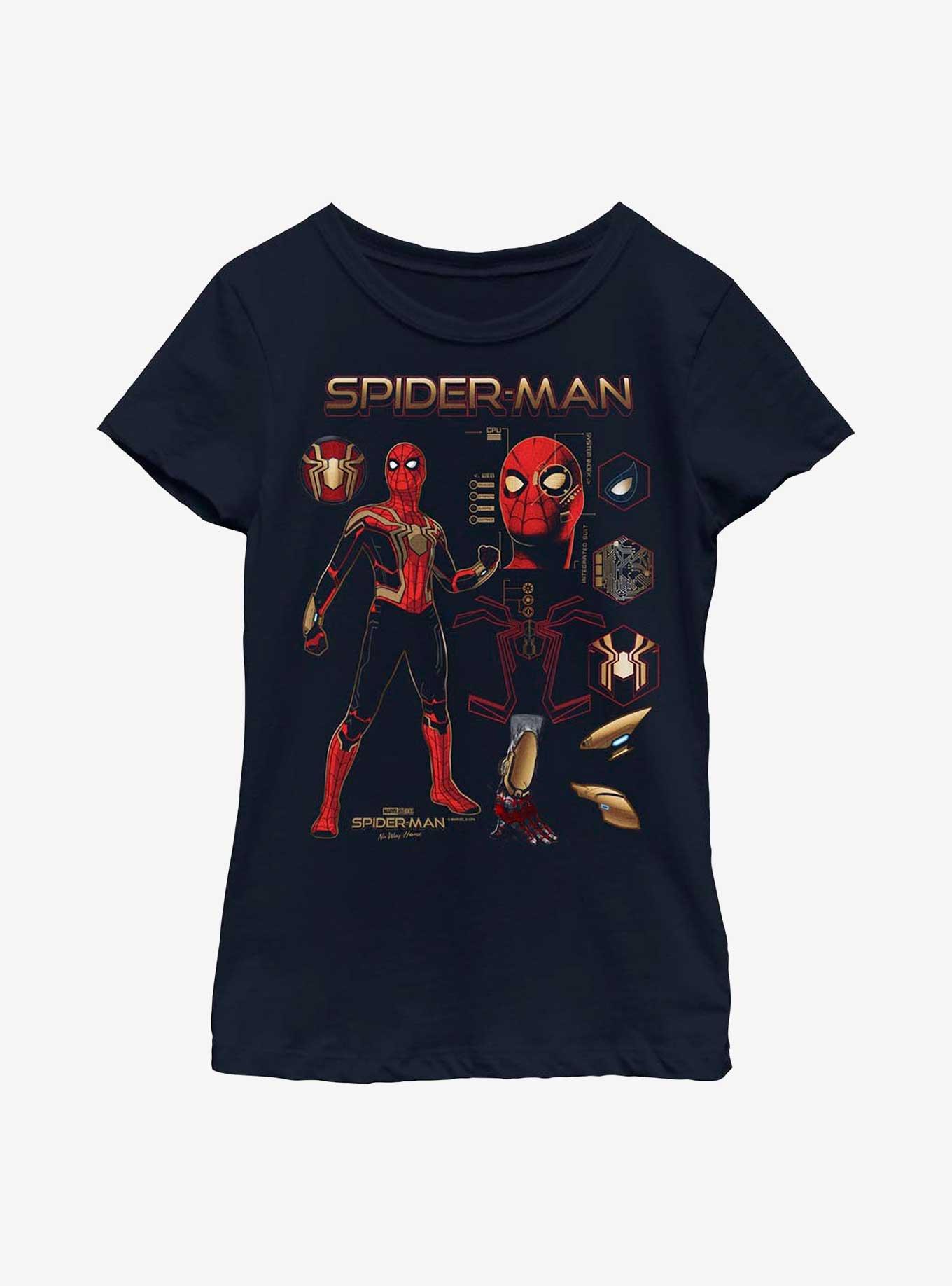 Marvel Spider-Man: No Way Home Spidey Stuff Youth Girls T-Shirt, NAVY, hi-res