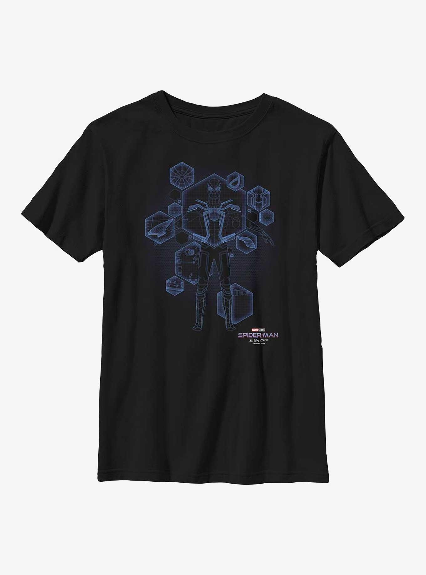 Marvel Spider-Man: No Way Home Blue Print Ready Youth T-Shirt, , hi-res