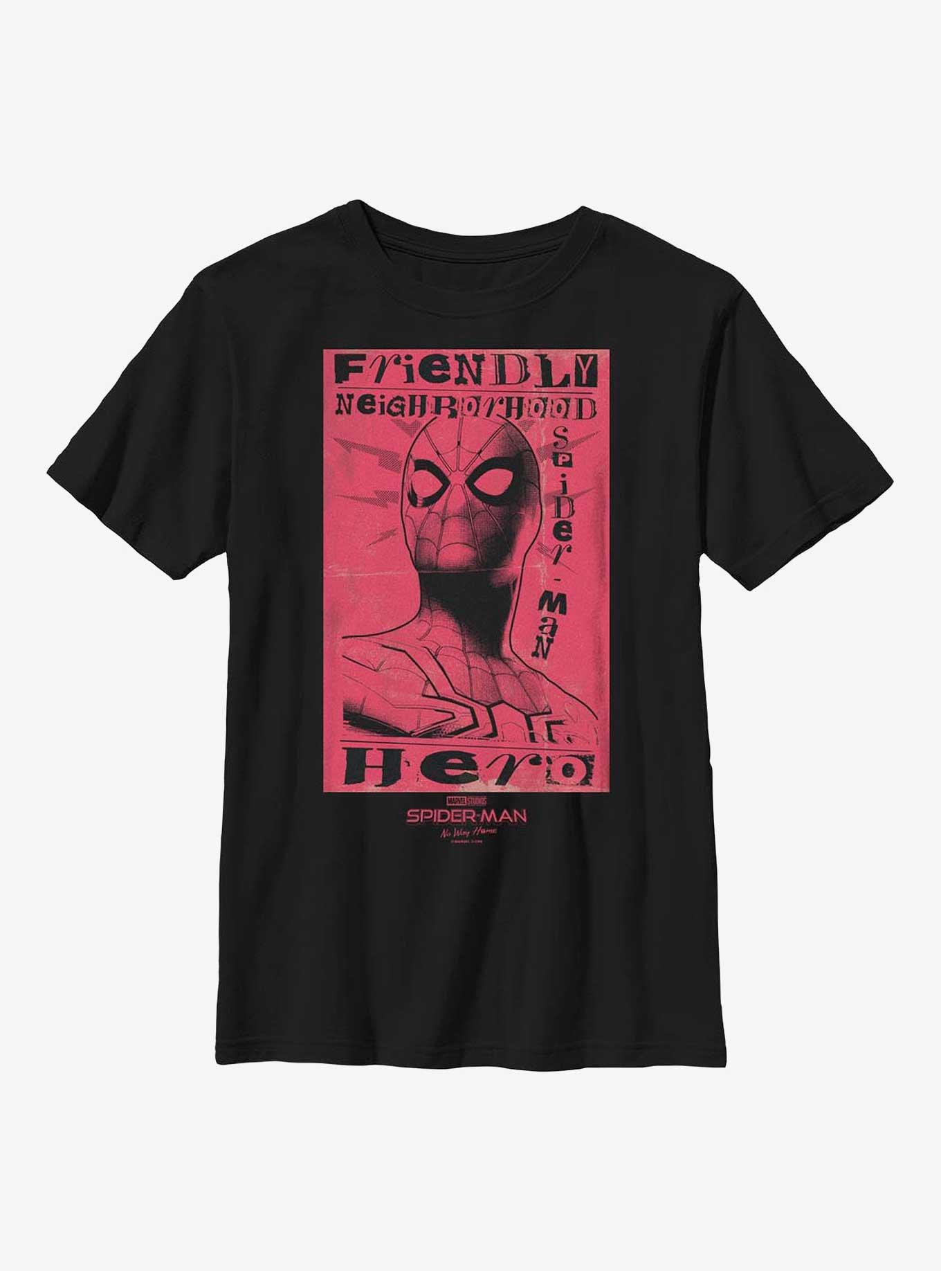 Marvel Spider-Man: No Way Home Friendly Hero Youth T-Shirt, BLACK, hi-res