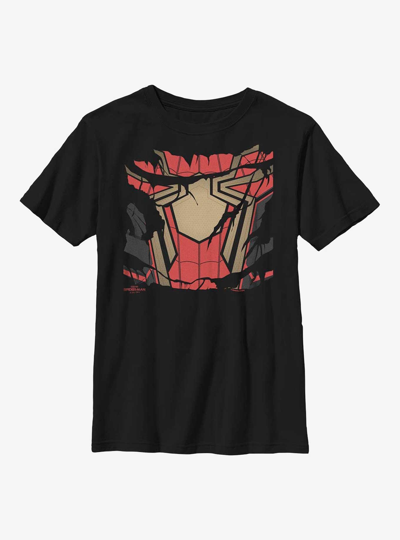 Marvel Spider-Man: No Way Home Iron Spider Costume Youth T-Shirt, BLACK, hi-res