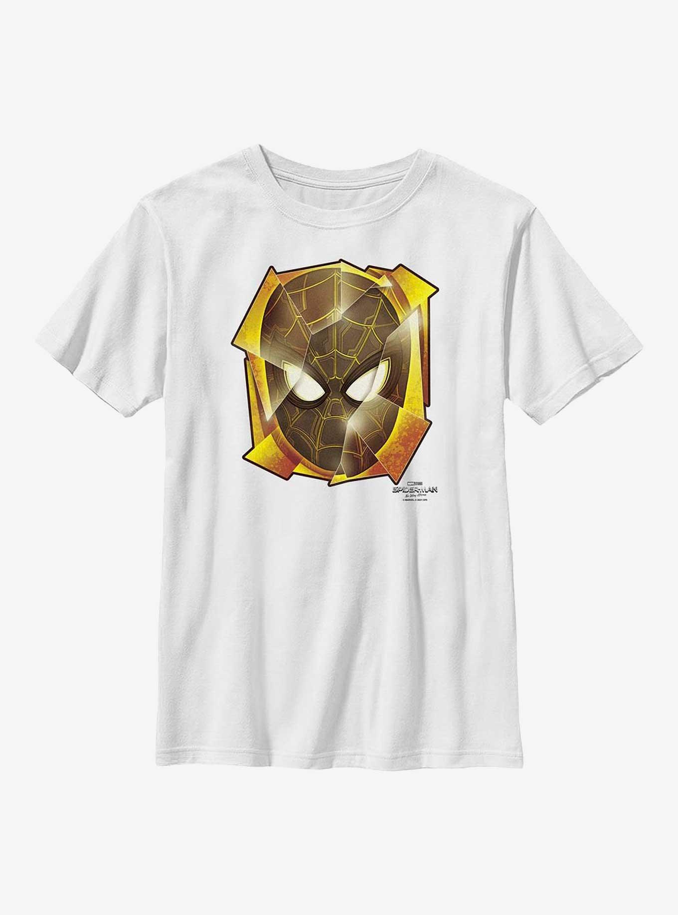 Marvel Spider-Man: No Way Home Mask Pieces Youth T-Shirt, WHITE, hi-res