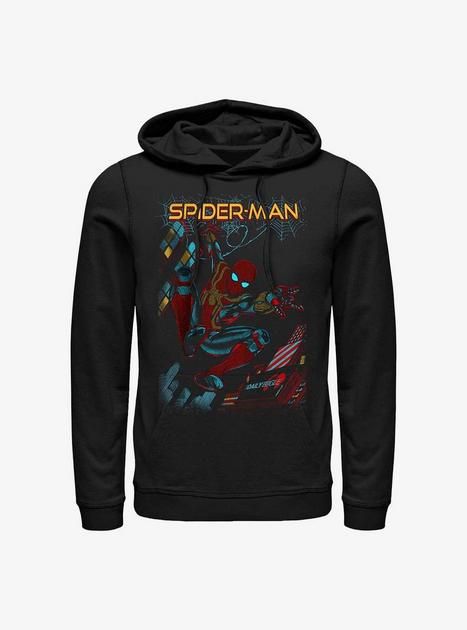 Marvel Spider-Man: No Way Home Slinging Cover Hoodie - BLACK | BoxLunch