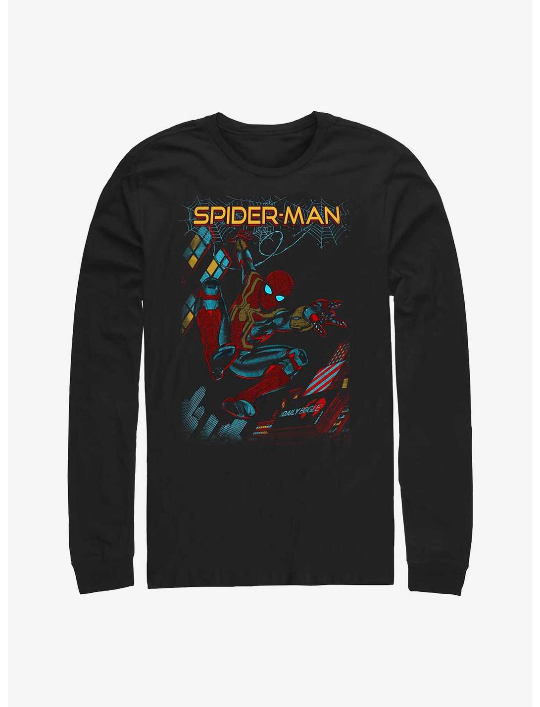 Marvel Spider-Man: No Way Home Slinging Cover Long-Sleeve T-Shirt, BLACK, hi-res
