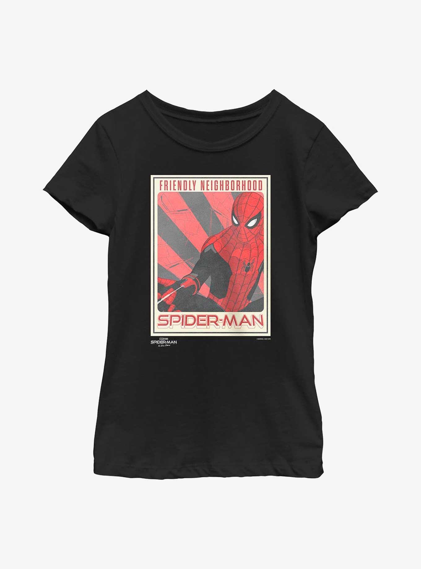 Marvel Spider-Man: No Way Home The Friendly Spider Youth Girls T-Shirt, BLACK, hi-res