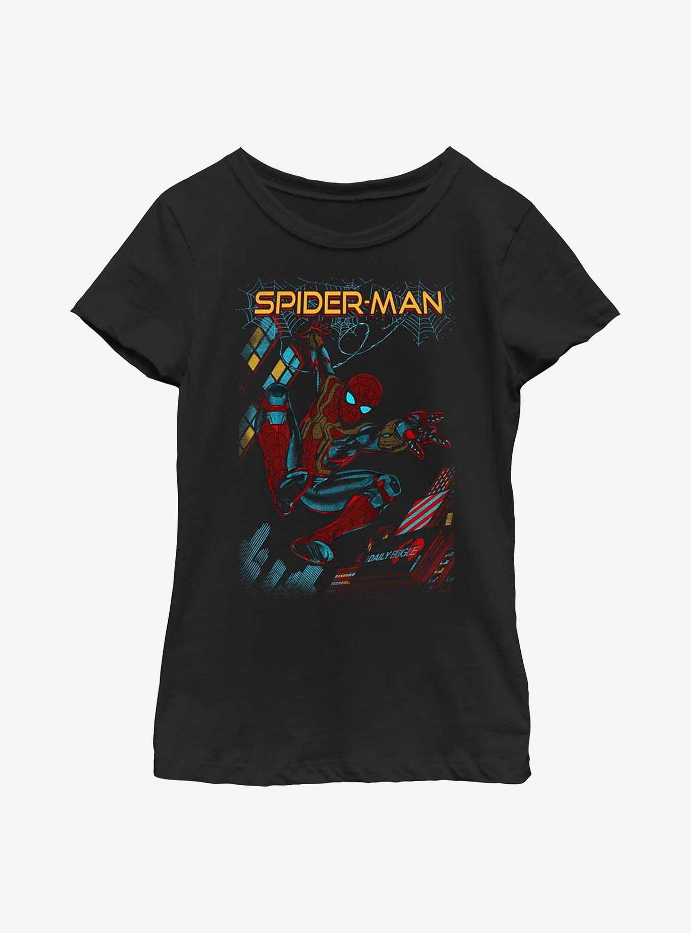 Marvel Spider-Man: No Way Home Slinging Cover Youth Girls T-Shirt, , hi-res