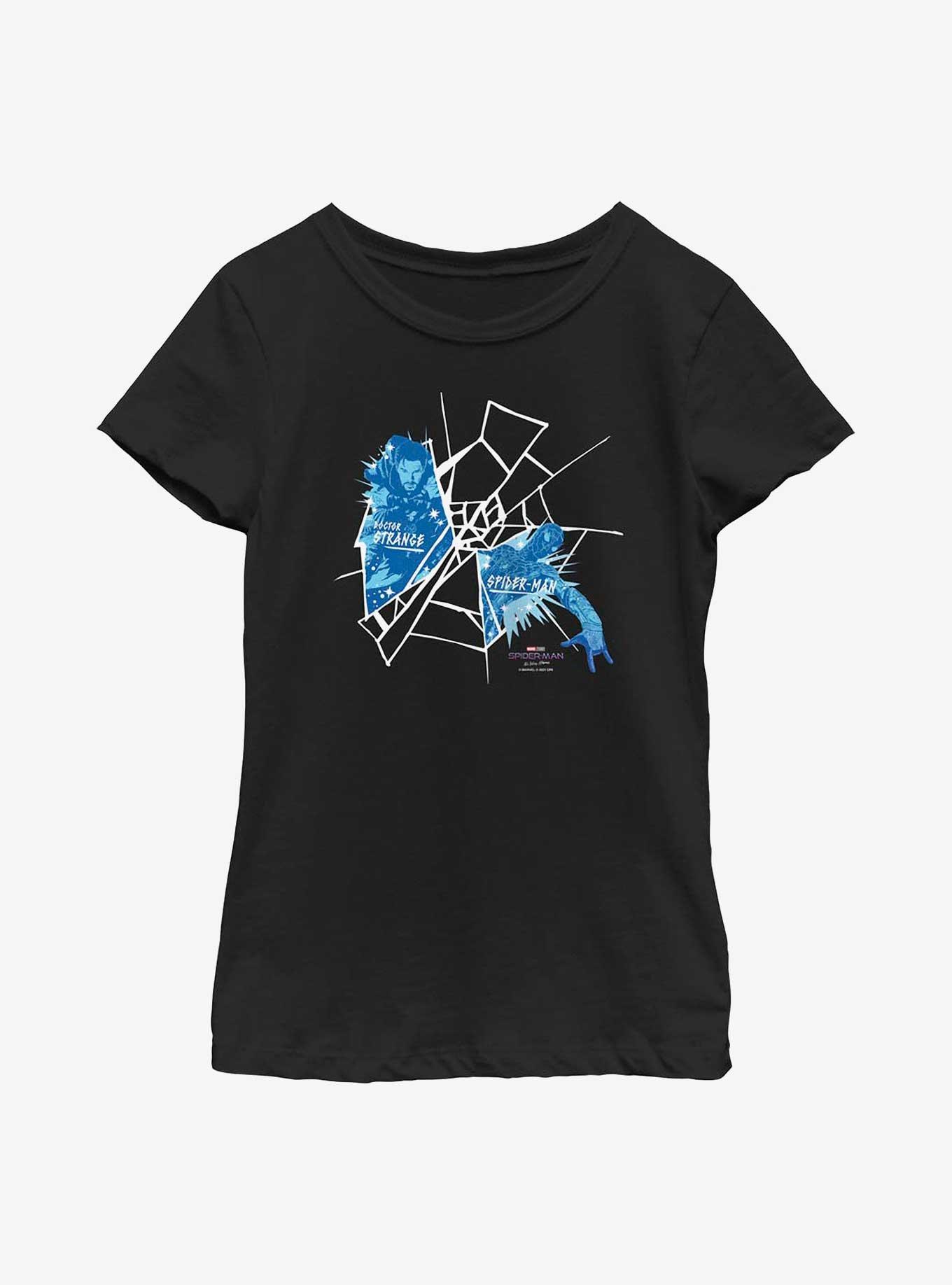 Marvel Spider-Man: No Way Home Strange Spidey Web Youth Girls T-Shirt, BLACK, hi-res