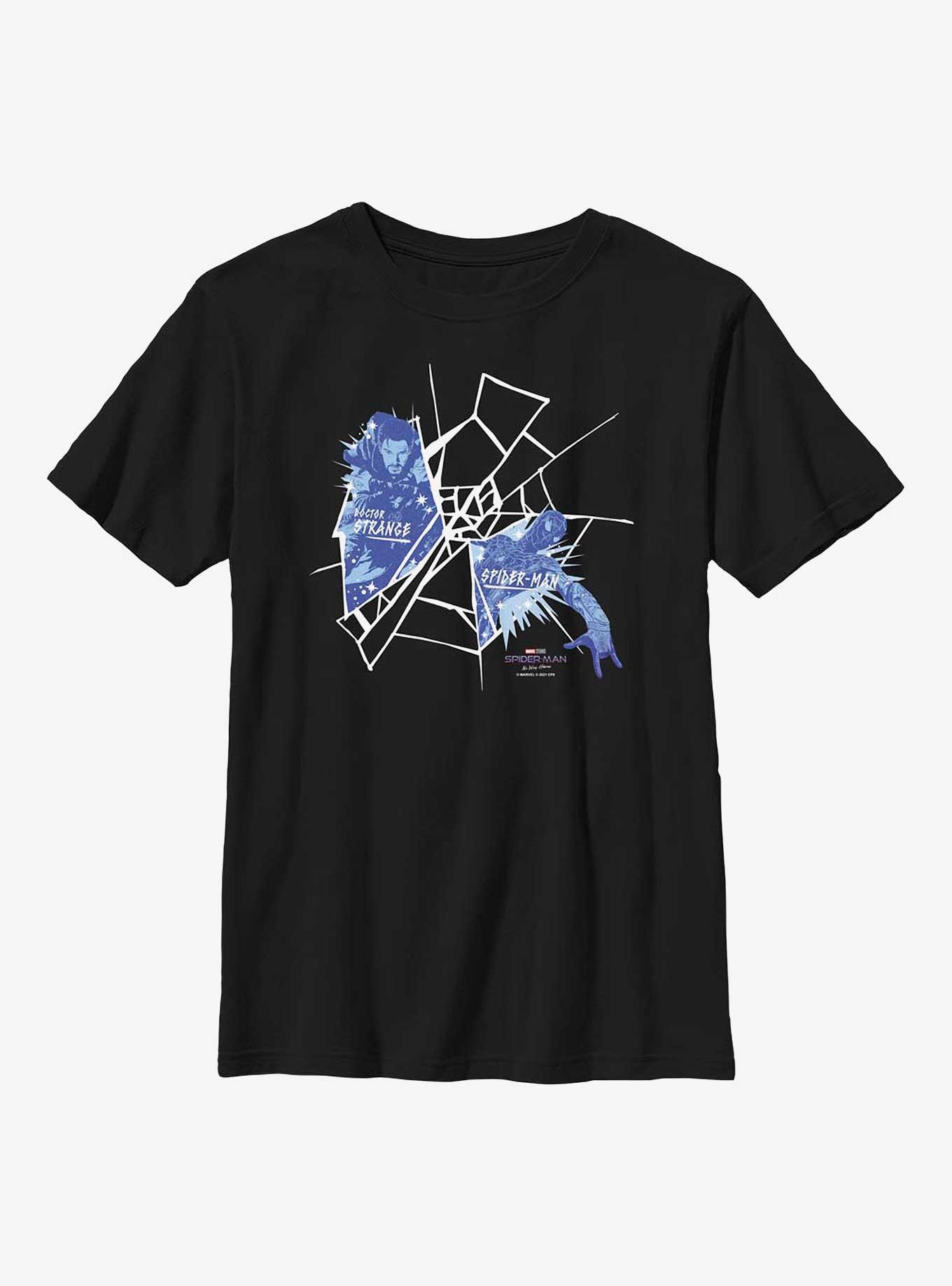 Marvel Spider-Man: No Way Home Strange Spidey Web Youth T-Shirt, BLACK, hi-res