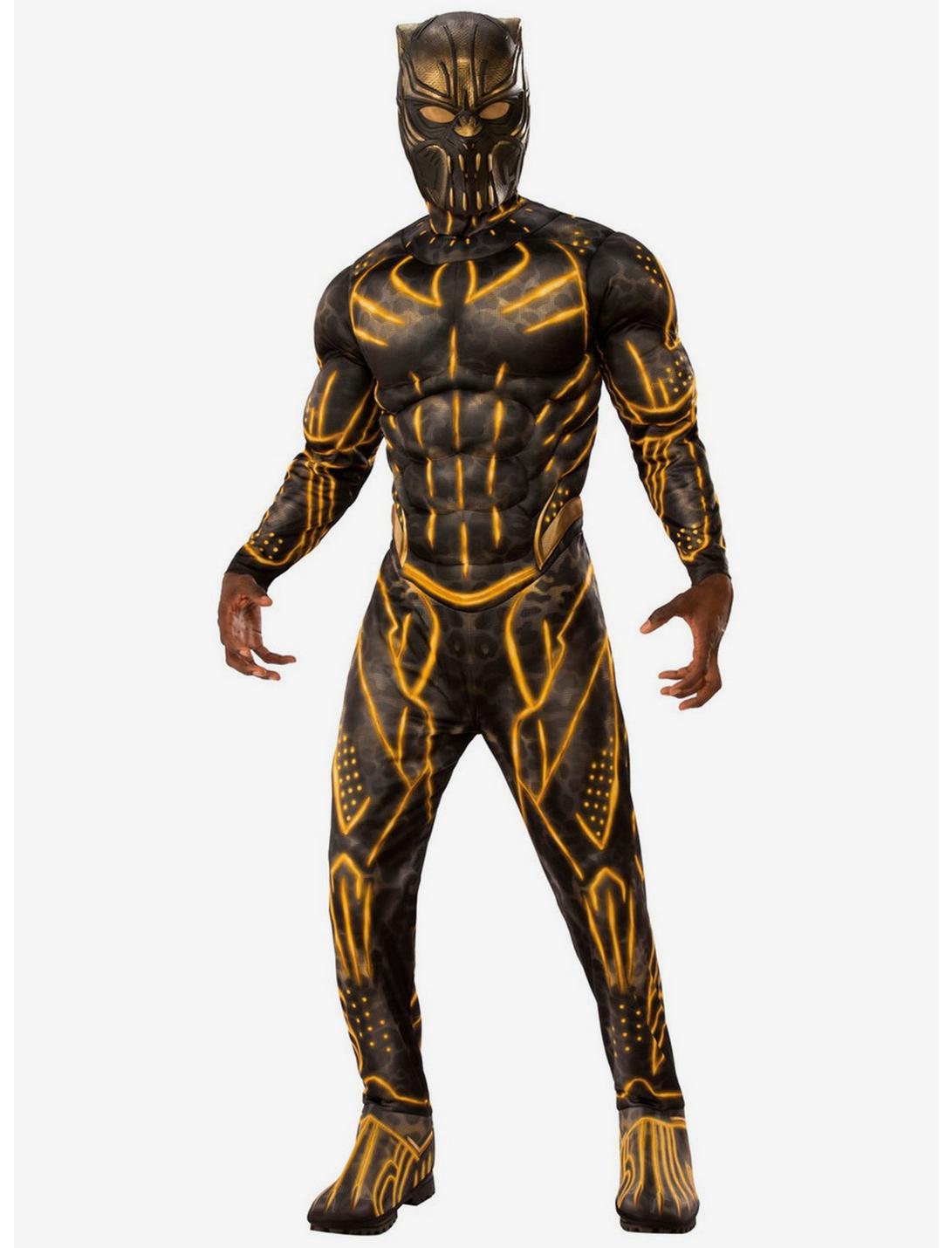 Marvel Black Panther Erik Killmonger Battle Suit Costume, BLACK, hi-res