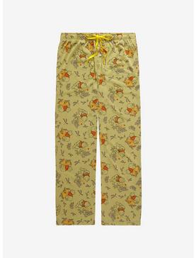 Disney Winnie the Pooh & Piglet Forest Allover Print Sleep Pants - BoxLunch Exclusive, SAGE, hi-res