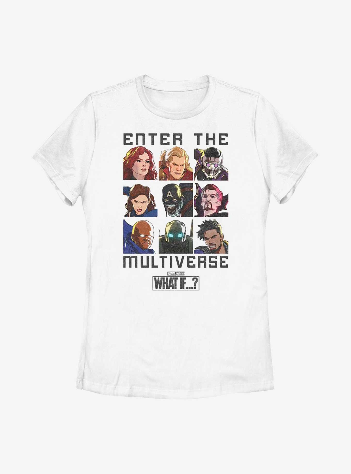 Marvel What If...? Enter The Multiverse Womens T-Shirt, WHITE, hi-res