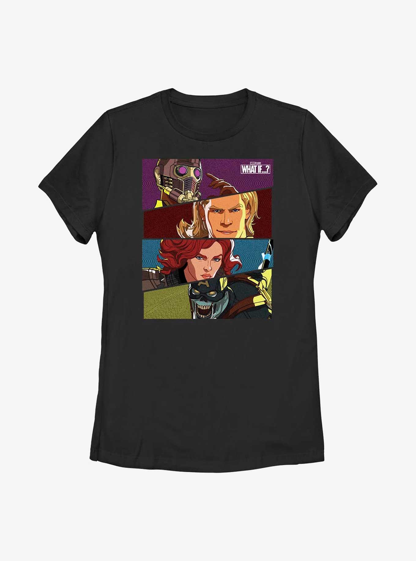 Marvel What If...? Hero Boxes Womens T-Shirt, BLACK, hi-res