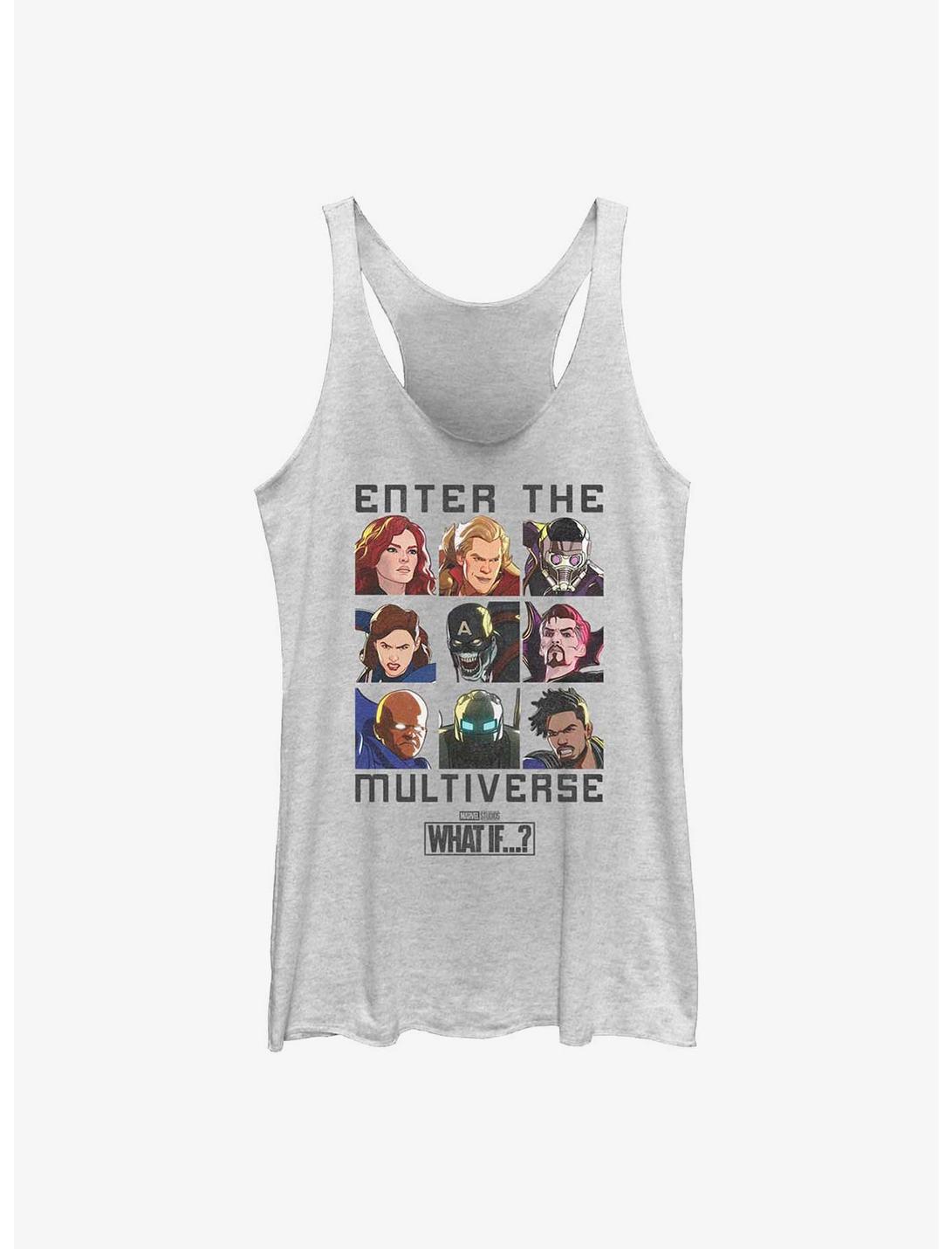 Marvel What If...? Enter The Multiverse Womens Tank Top, WHITE HTR, hi-res
