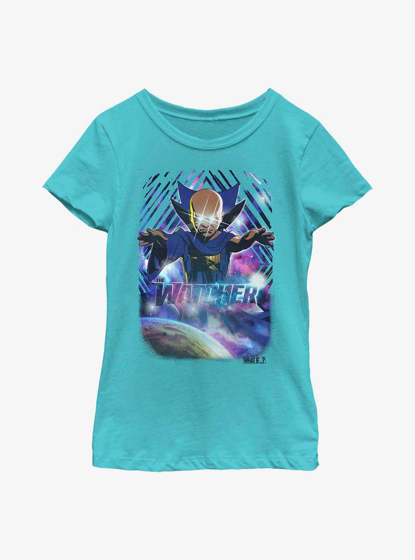 Marvel What If...? Watcher Never Sleeps Youth Girls T-Shirt, NAVY, hi-res