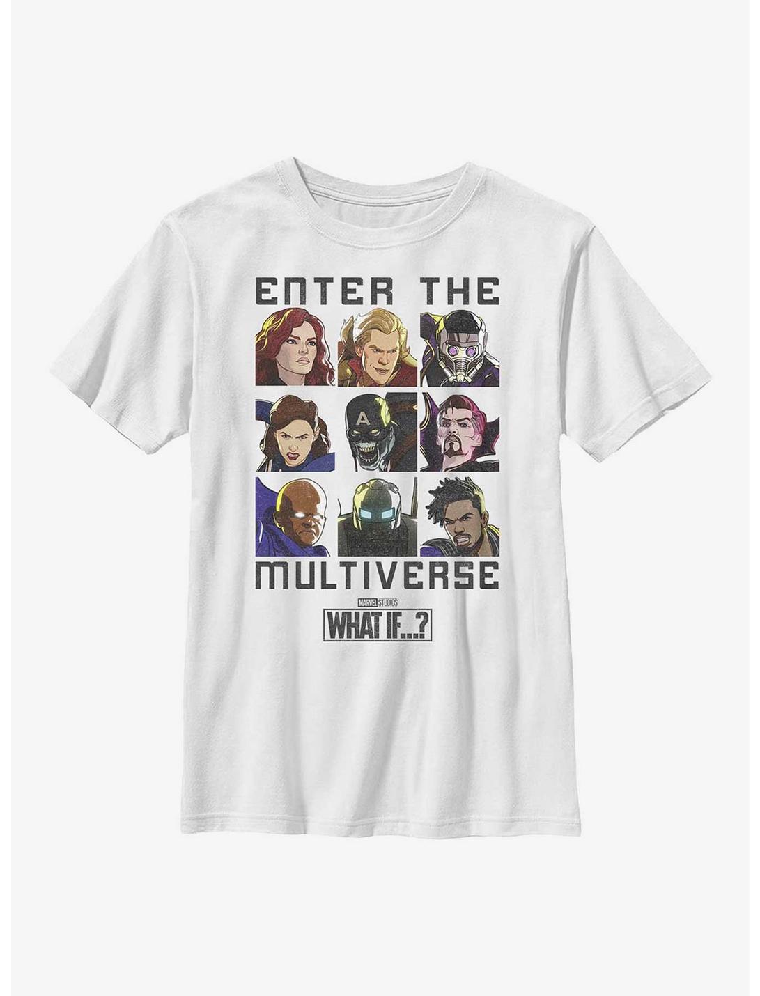 Marvel What If...? Enter The Multiverse Youth T-Shirt, WHITE, hi-res