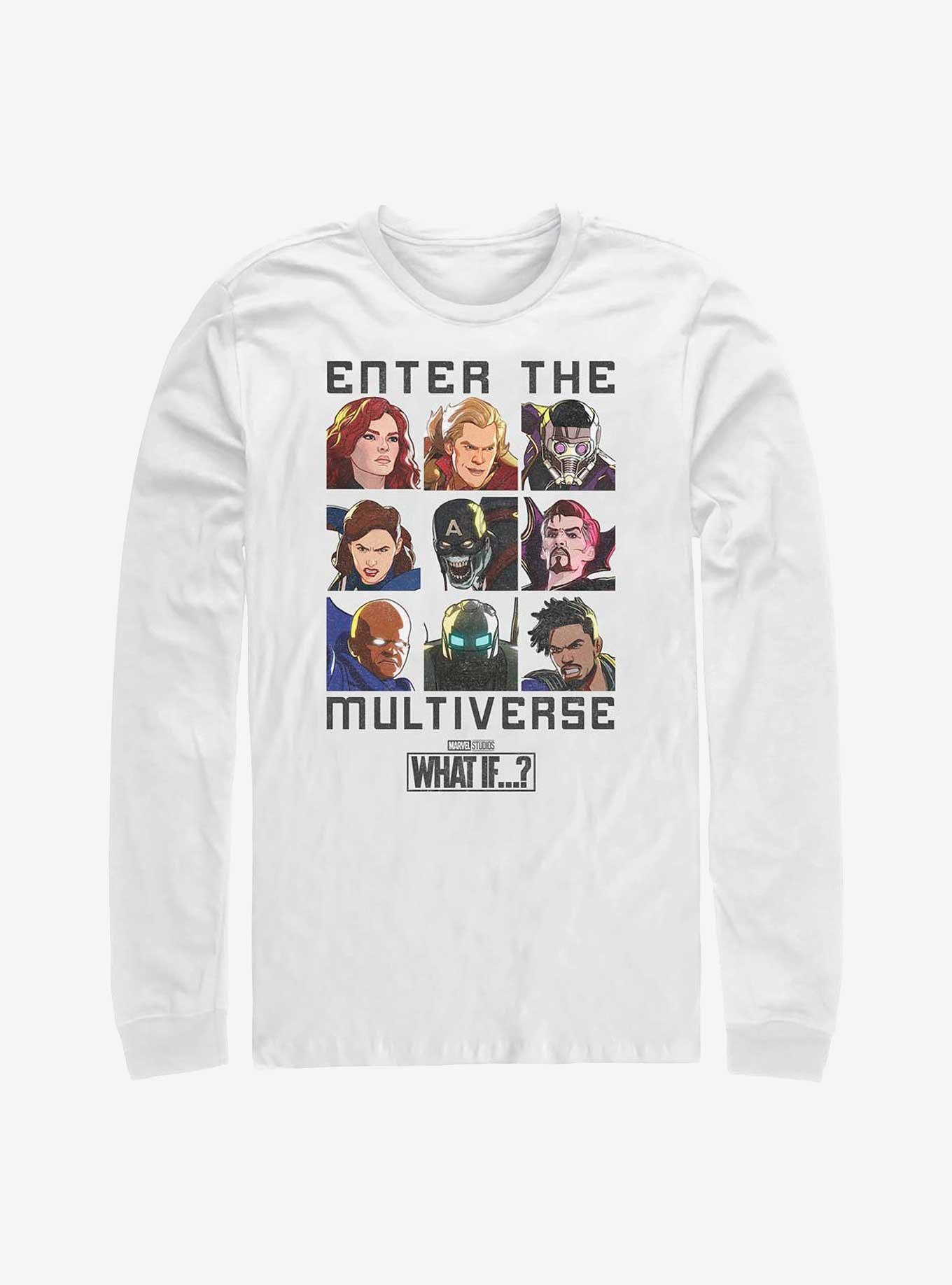 Marvel What If...? Enter The Multiverse Long-Sleeve T-Shirt, WHITE, hi-res
