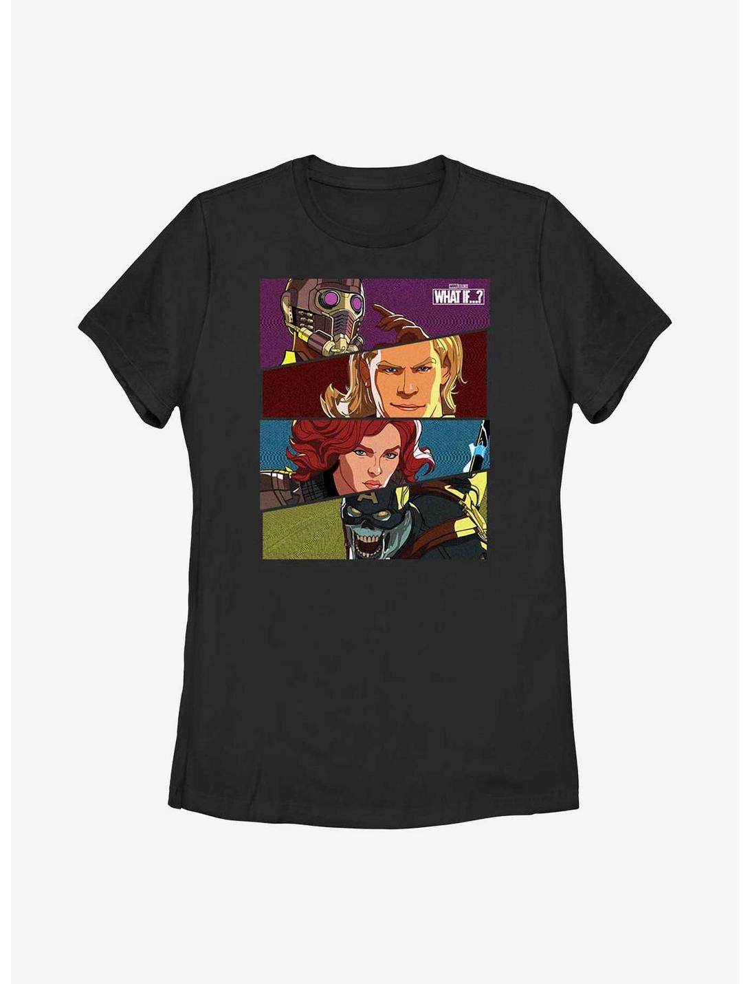 Marvel What If...? Hero Boxes Womens T-Shirt, BLACK, hi-res