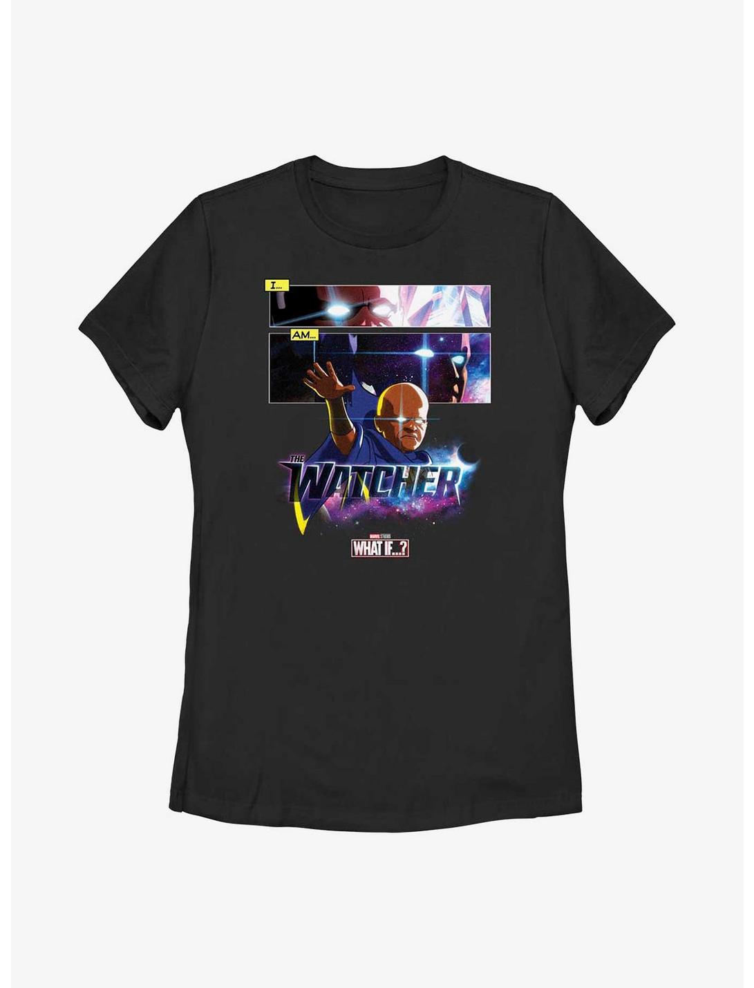 Marvel What If...? I Am The Watcher Panels Womens T-Shirt, BLACK, hi-res