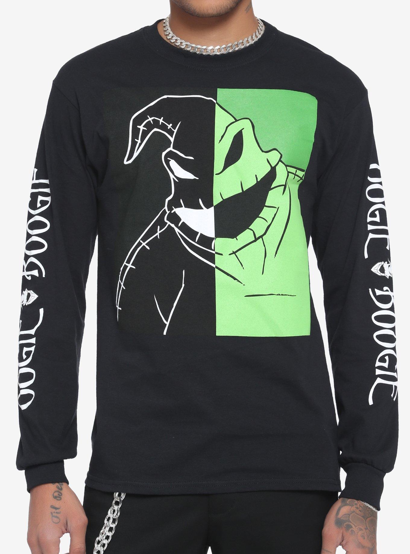 The Nightmare Before Christmas Oogie Boogie Split Long-Sleeve T-Shirt, BLACK, hi-res