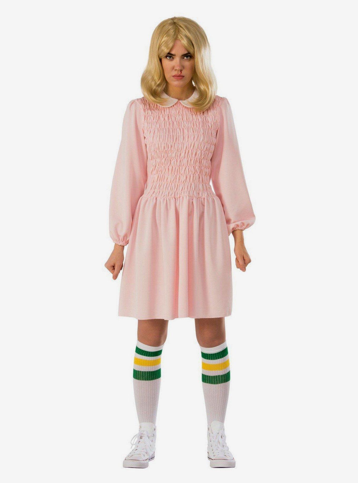 Stranger Things Eleven's Dress Costume, PINK, hi-res