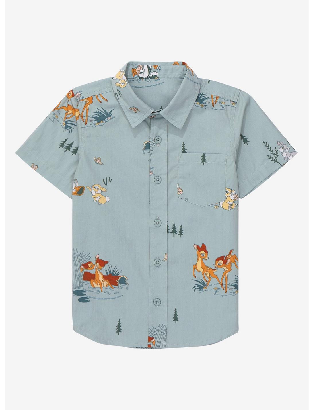 Disney Bambi Scenic Woven Toddler Button-Up - BoxLunch Exclusive, SAGE GREEN, hi-res