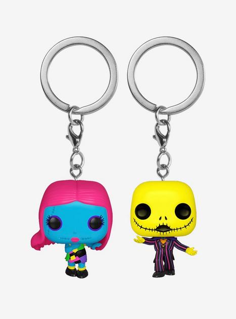 Funko The Nightmare Before Christmas Pocket Pop! Jack & Sally Black Light  Vinyl Key Chain Set Hot Topic Exclusive | Hot Topic