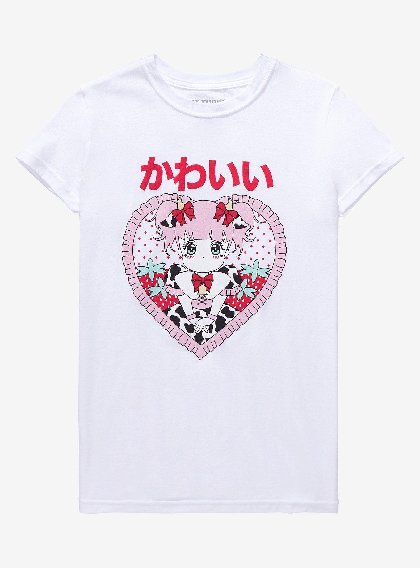 Lolita Cow & Strawberry Girls T-Shirt, MULTI, hi-res view 1