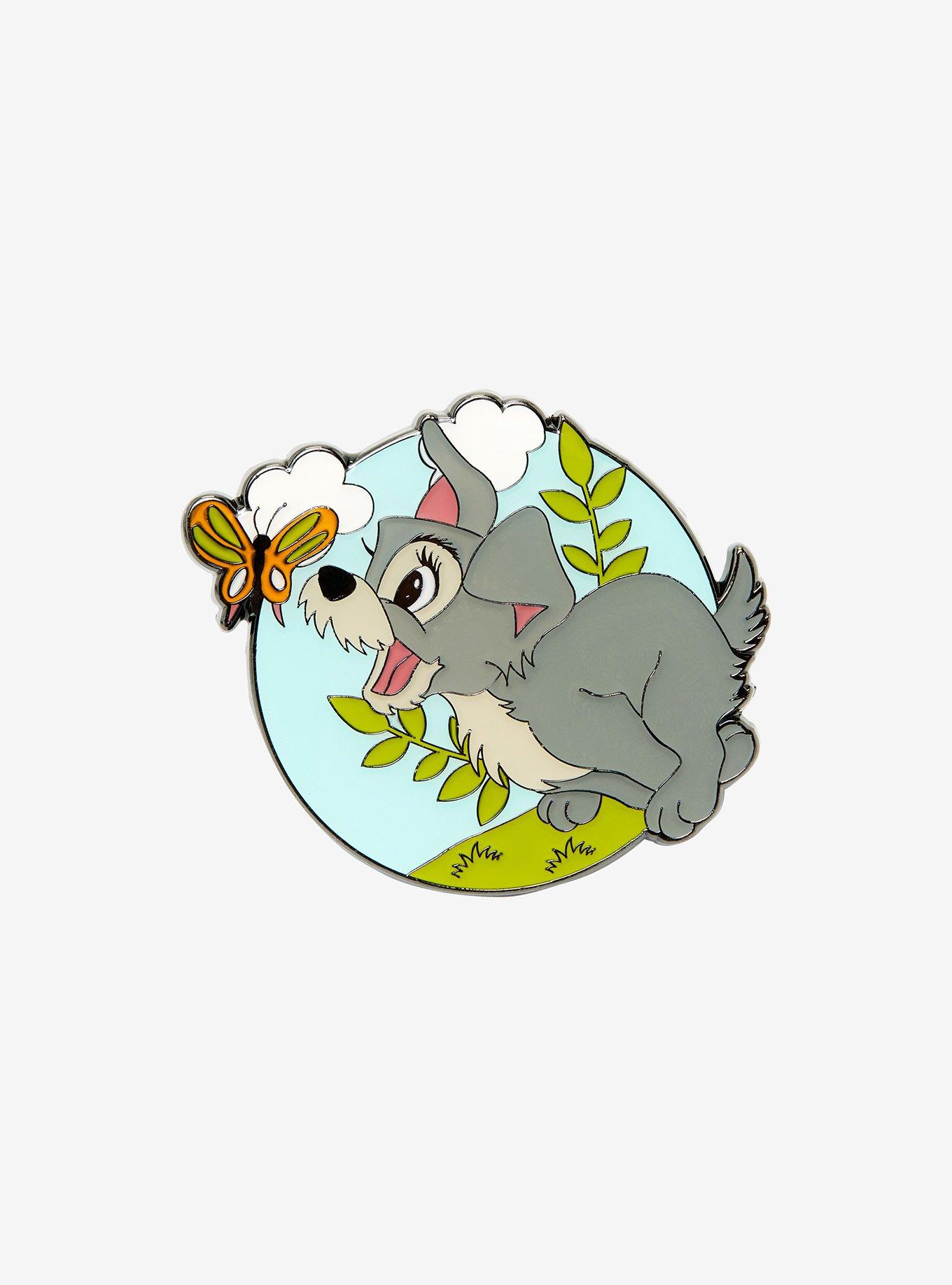Loungefly Disney Lady And The Tramp Scamp Enamel Pin, , hi-res